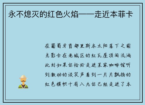 永不熄灭的红色火焰——走近本菲卡